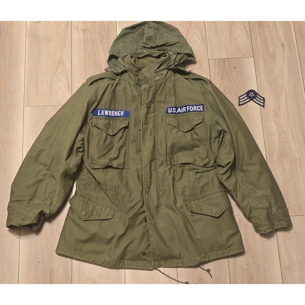 Vintage 1973 M65 Field Jacket US Air Force USAF with Liner - Medium Regular